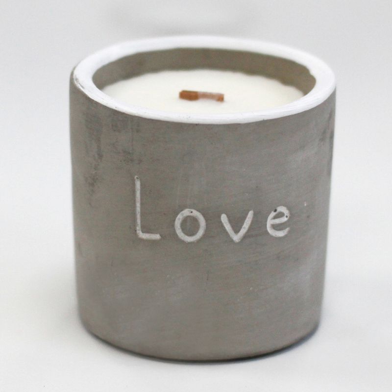 Med Concrete Soy Candle - Love - Purple Fig & Casis