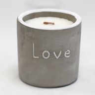 Med Concrete Soy Candle - Love - Purple Fig & Casis
