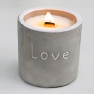 Med Concrete Soy Candle - Love - Purple Fig & Casis