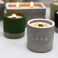 Med Concrete Soy Candle - Love - Purple Fig & Casis