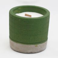 Pot Concrete Soy Candle - Green - Sea Moss & Herbs