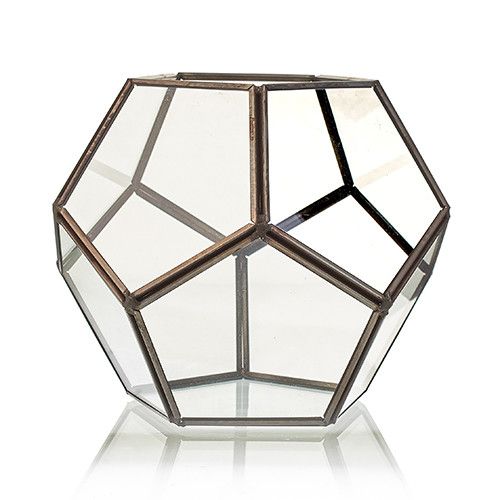 Glass Terrarium - Large Pentagon