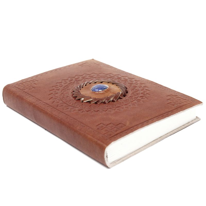 Leather Lapis Notebook 17x12 cm