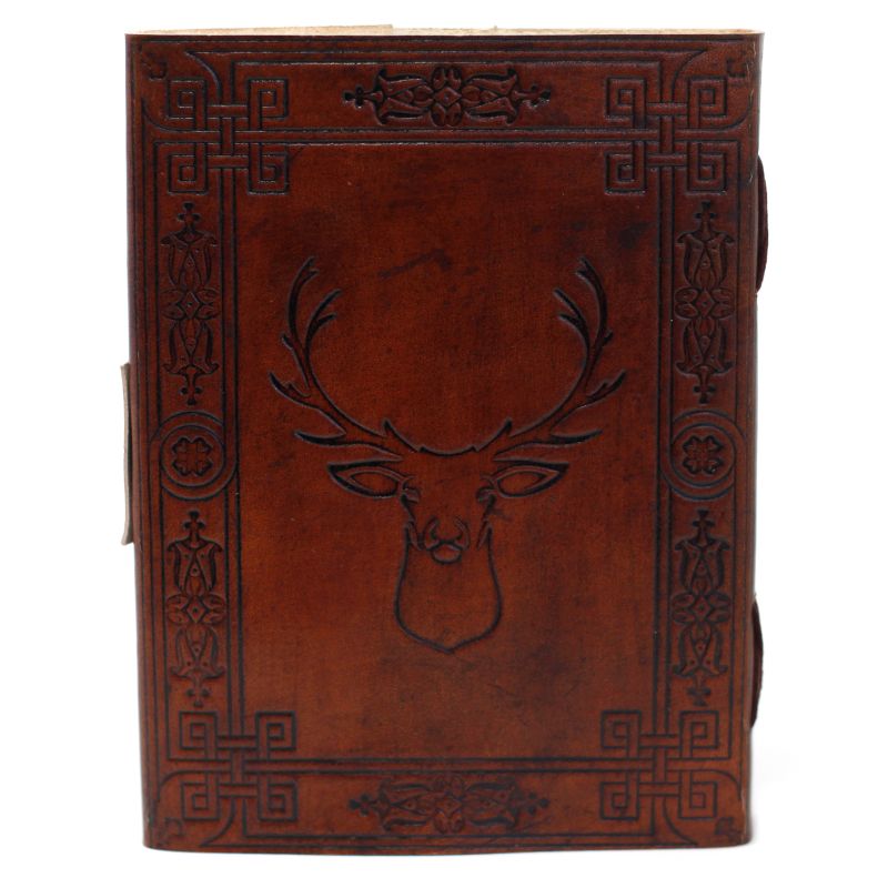 Leather Stag Notebook  (20x15 cm)