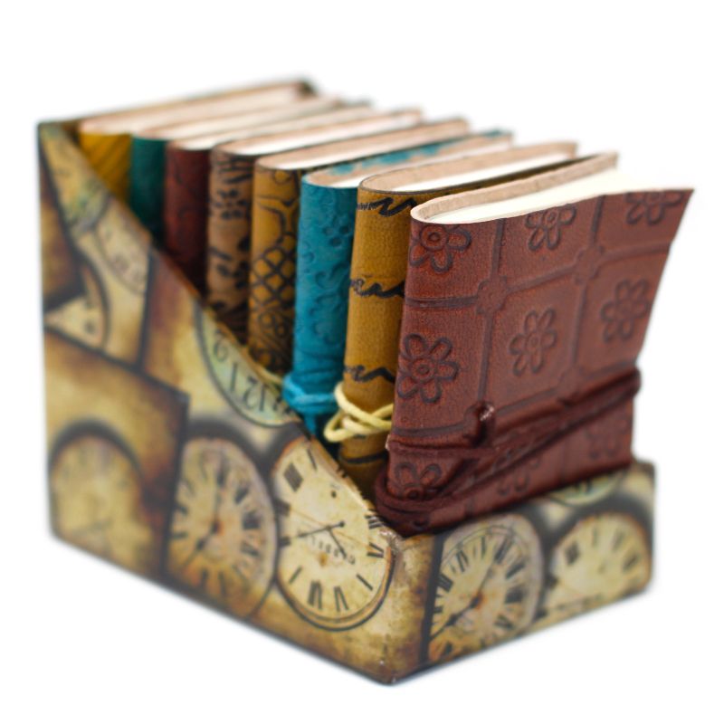 Mini Assorted Leather Notebook (10x7.5 cm)