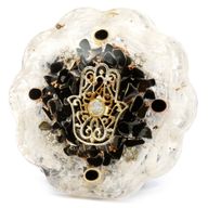 Orgonite Desk Power Packs - Hamsa with Selenite - Med