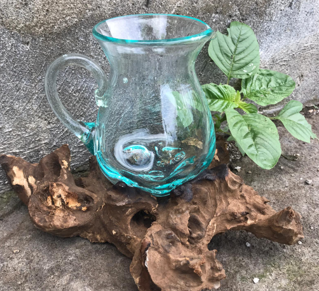 Molten Glass on Wood - Water Jug