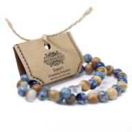Set of 2 Friendship Bracelets - Loyalty - Amazonite & Yellow Jasper