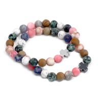 Set of 2 Friendship Bracelets - Harmony - Rainbow Gemstones