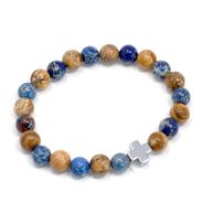 Set of 2 Friendship Bracelets - Support - Sodalite & Picture Stone