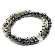 Magnetic Gemstone Bracelet - Dalmatian Jasper