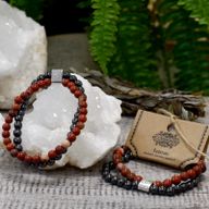Magnetic Gemstone Bracelet - Red Stone