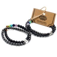 Magnetic Gemstone Bracelet - Black Chakra