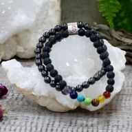 Magnetic Gemstone Bracelet - Black Chakra