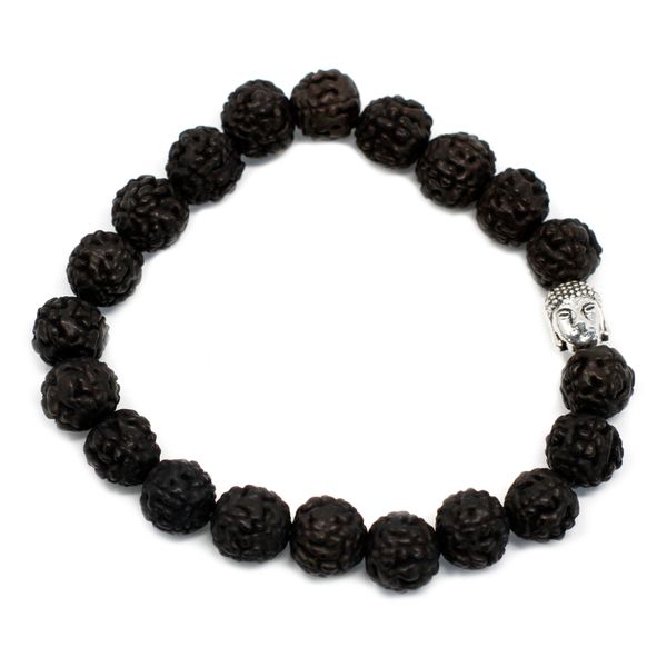 Rudraksha Buddha Bangle Mala - Dark