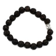 Rudraksha Buddha Bangle Mala - Dark