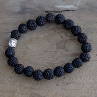 Rudraksha Buddha Bangle Mala - Dark