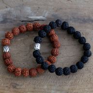 Rudraksha Buddha Bangle Mala - Dark