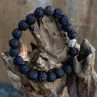 Rudraksha Buddha Bangle Mala - Dark