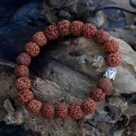 Rudraksha Buddha Bangle Mala - Brown