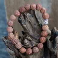 Rudraksha Buddha Bangle Mala - Brown