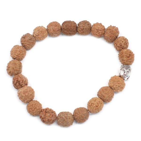 Rudraksha Buddha Bangle Mala - Natural
