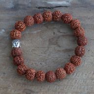 Rudraksha Buddha Bangle Mala - Natural
