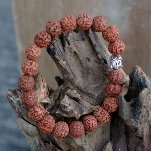 Rudraksha Buddha Bangle Mala - Natural