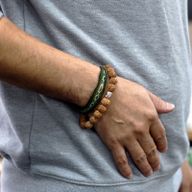 Rudraksha Buddha Bangle Mala - Natural
