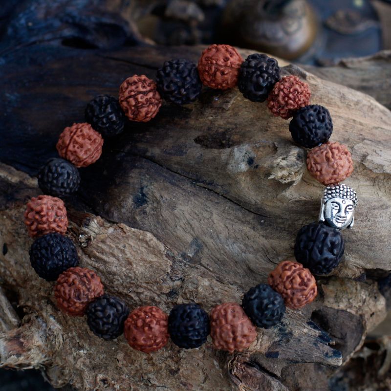 Rudraksha Buddha Bangle Mala - Mix
