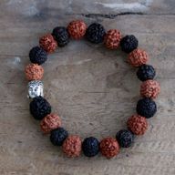 Rudraksha Buddha Bangle Mala - Mix