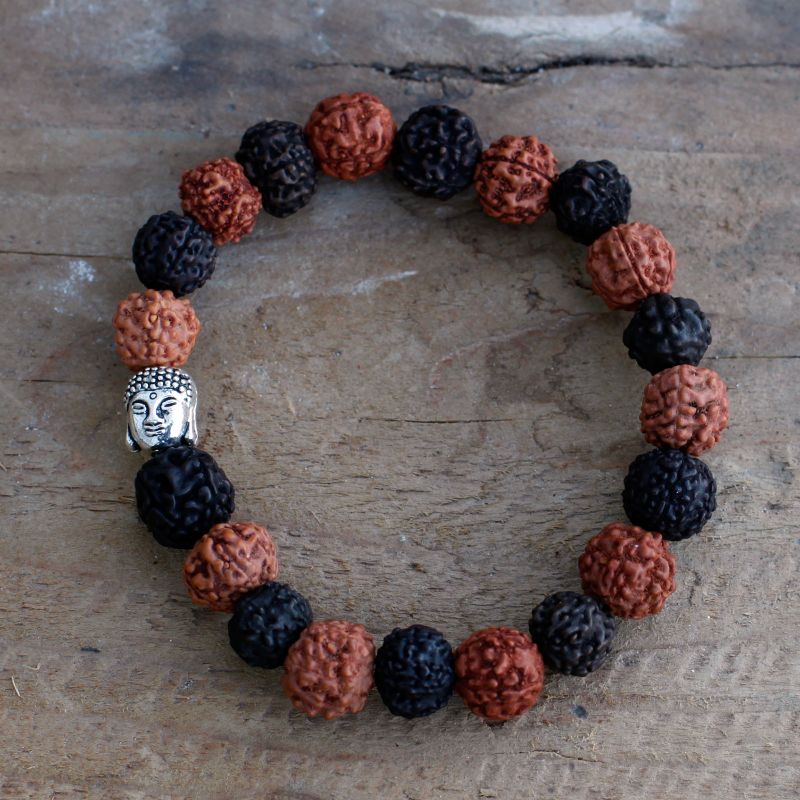 Rudraksha Buddha Bangle Mala - Mix
