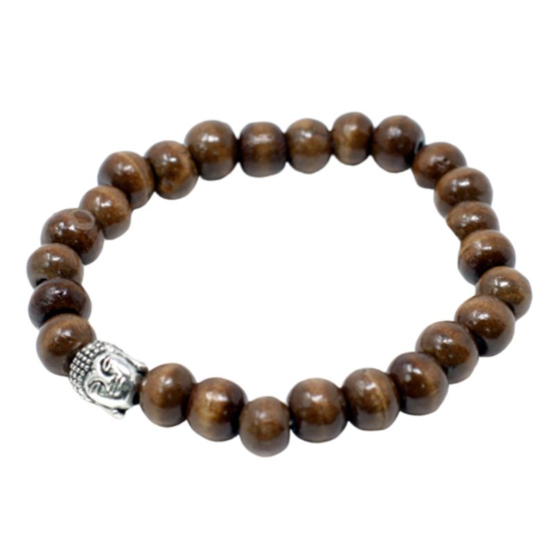 Brown Beads & Buddha Bangle