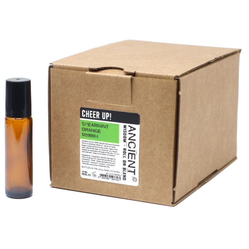 30x Roll On Essential Oil Blend - Cheer Up - UNLABELLED