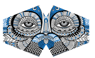 Reusable Fashion Face Covering - Mystical Owl (Adult)