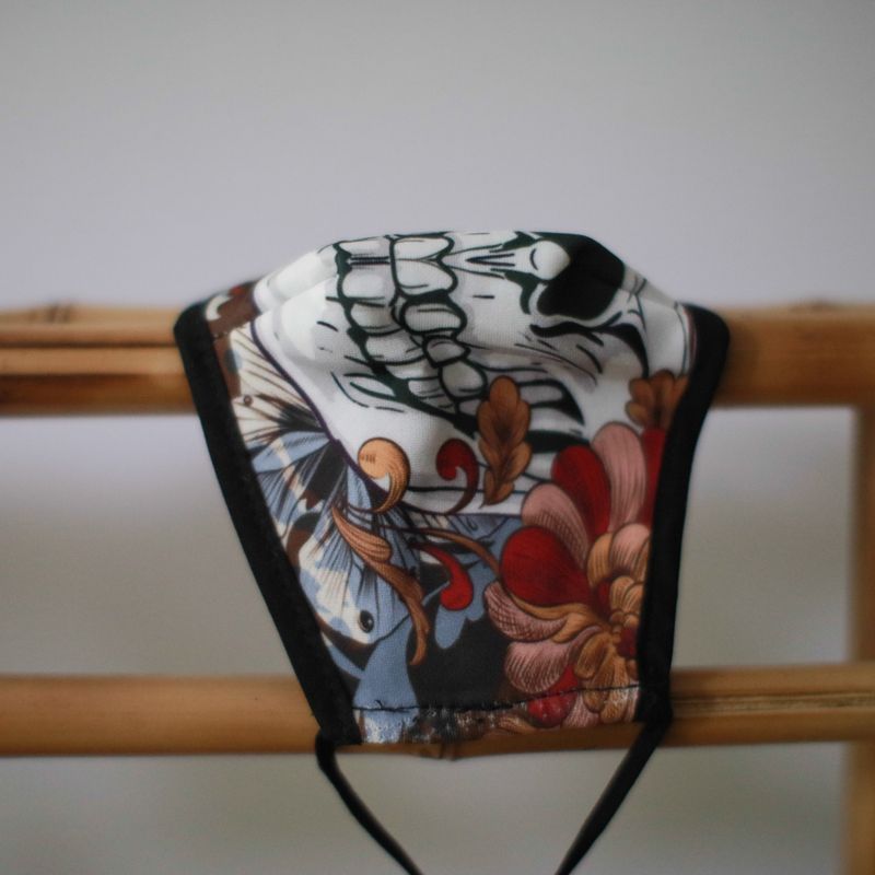 Reusable Fashion Face Covering - Colourful Calavera (Adult)