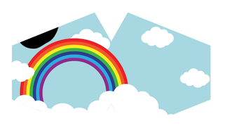 Reusable Fashion Face Covering - Rainbow (Children)