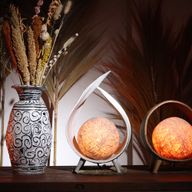 Natural Coconut Lamp - Whitewash Wrapover