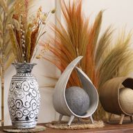 Natural Coconut Lamp - Whitewash Wrapover