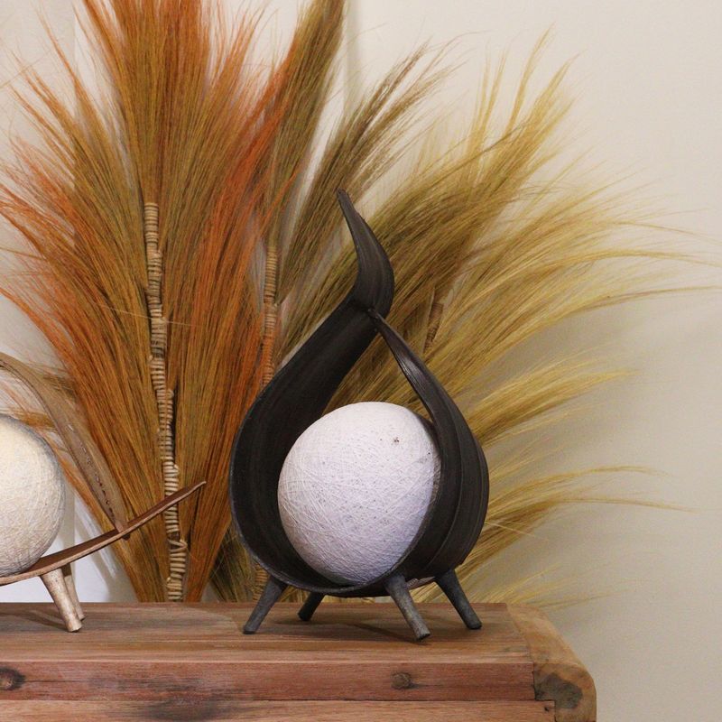 Natural Coconut Lamp - Chocolate Wrapover Twist
