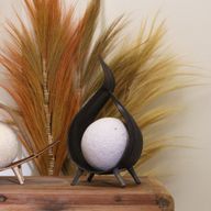 Natural Coconut Lamp - Chocolate Wrapover Twist