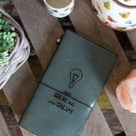 Handmade Leather Journal - My Little Black Book - Black 22x12x1.5 cm (80 pages)