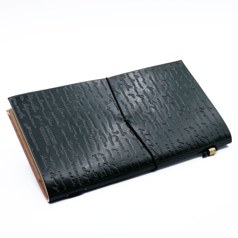 Handmade Leather Journal - If a Story is in You - Green 22x12x1.5 cm (80 pages)
