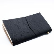 Handmade Leather Journal - My Little Black Book - Black 22x12x1.5 cm (80 pages)