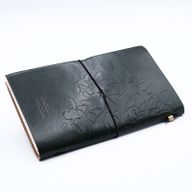 Handmade Leather Journal - Tree of Life - Green 22x12x1.5 cm (80 pages)