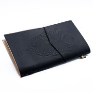 Handmade Leather Journal - My Book of Spells and other Thoughts - Black 22x12x1.5 cm (80 pages)