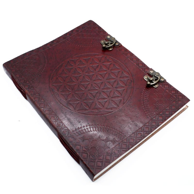 Huge Flower of Life Leather Book 25x32.5 cm (200 pages)