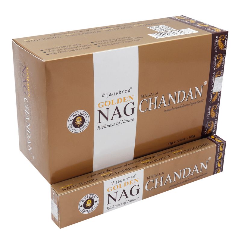 15g Golden Nag - Chandan Incense