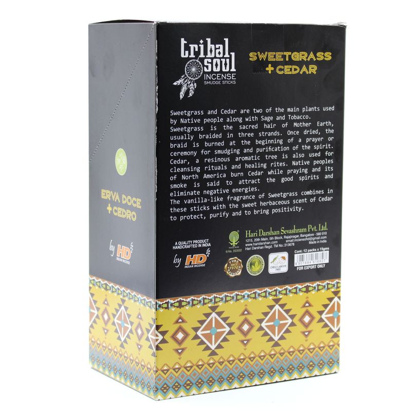 Tribal Soul Incense - Sweet Grass + Cedar