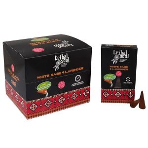 Tribal Soul Backflow Incense - White Sage + Lavender